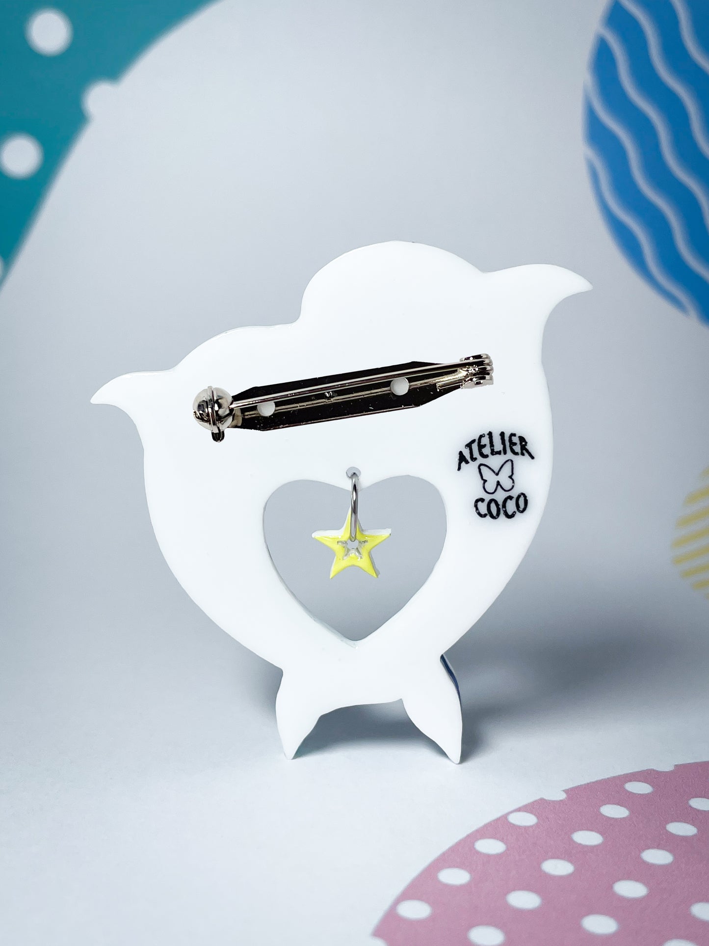 Shooting Star Dolphin Brooch