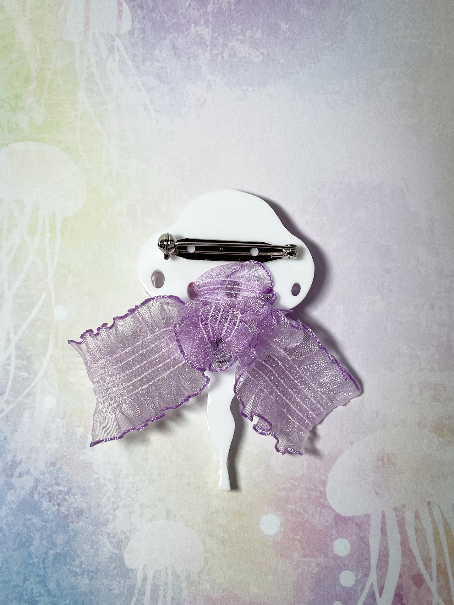 Jellyfish Fairy Brooch(Purple ribbon)