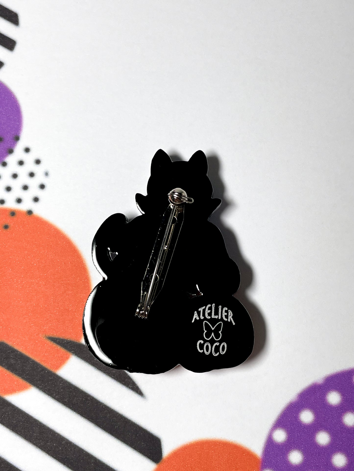 Halloween Vampire Cat Brooch