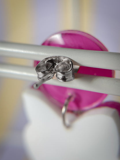 Bootylicious pumpkin drop earrings (Pink)