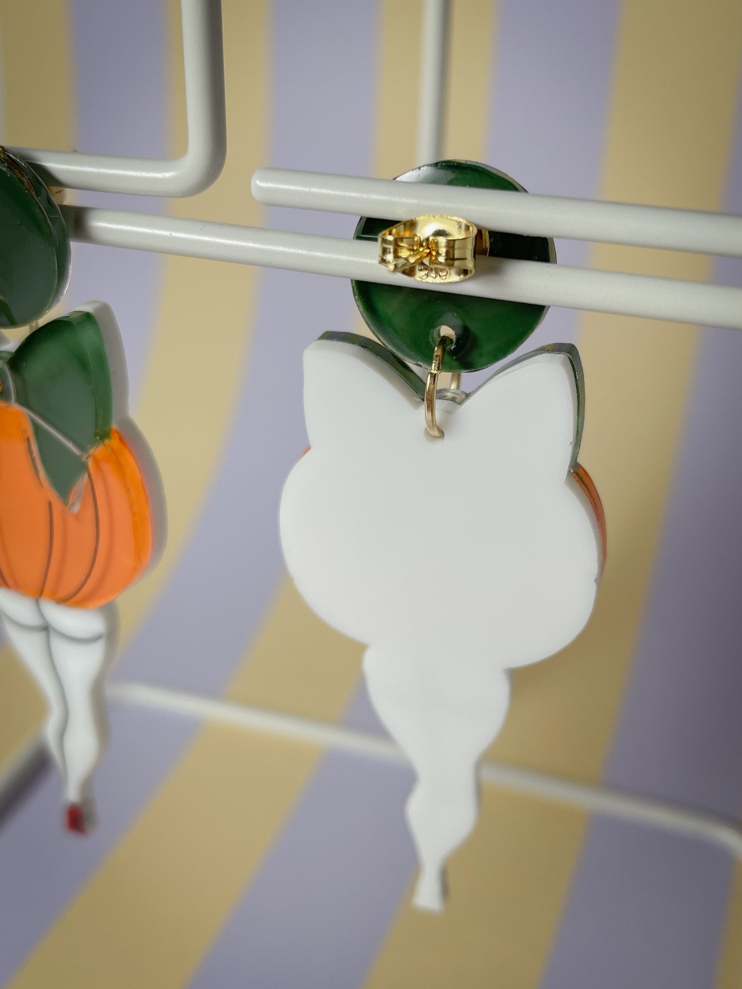 Bootylicious pumpkin drop earrings (Green)