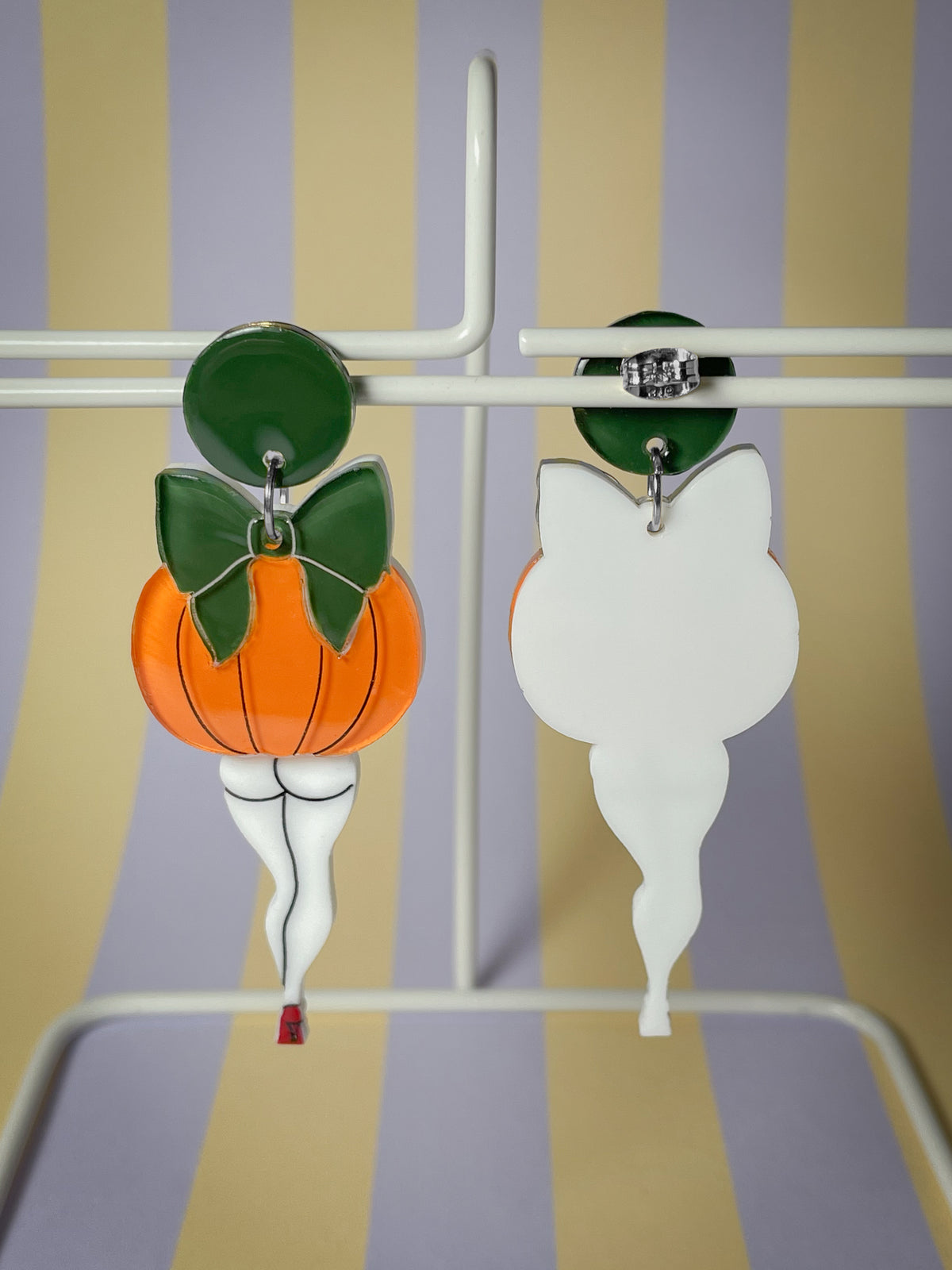 Bootylicious pumpkin drop earrings (Green)