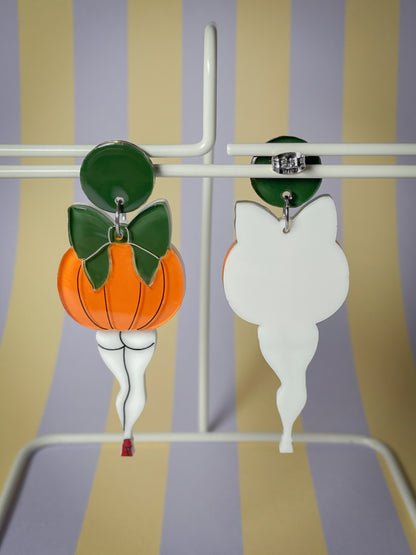 Bootylicious pumpkin drop earrings (Green)