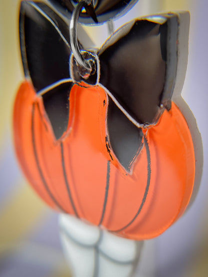 Bootylicious pumpkin drop earrings (Black)