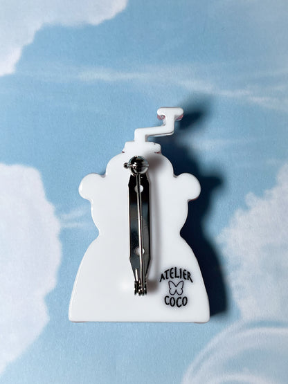 Bear Shaved Ice Machine Brooch (Strawberry)