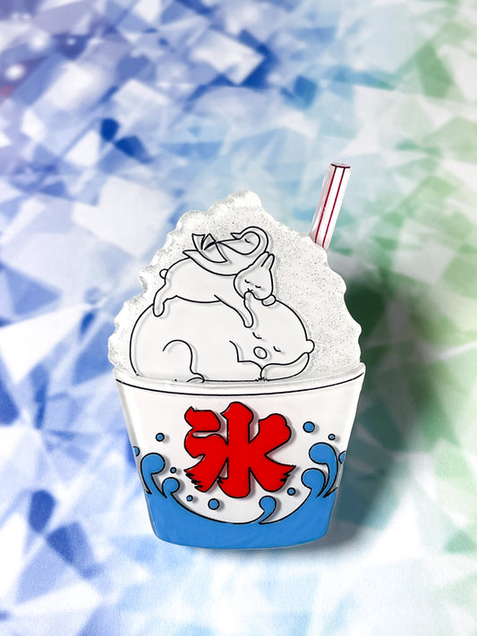Shaved Ice Brooch (with Arctic Animals)
