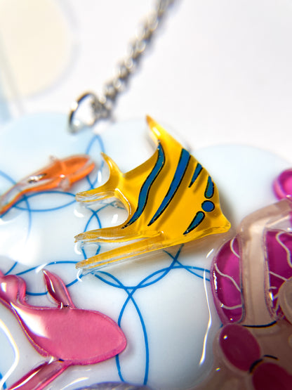 Mermaid Floating in the Sea Necklace