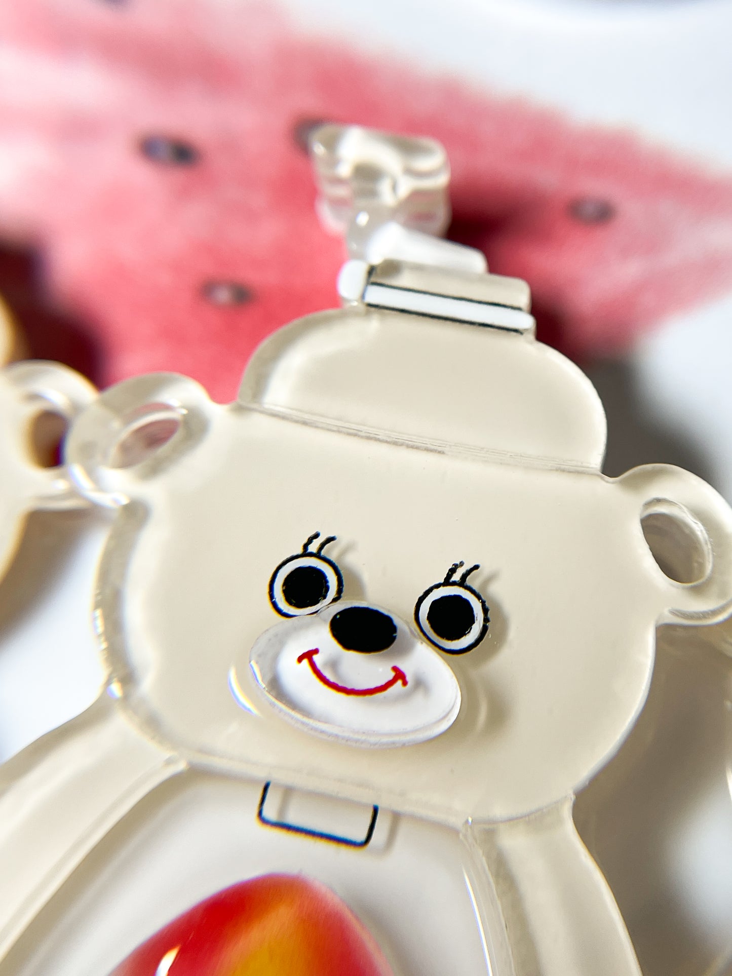 White Bear Shaved Ice Machine Necklace (Watermelon)
