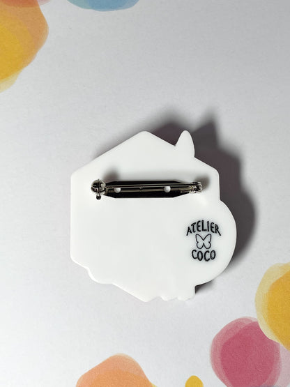 Bee Kind Brooch (Tuxedo cat)