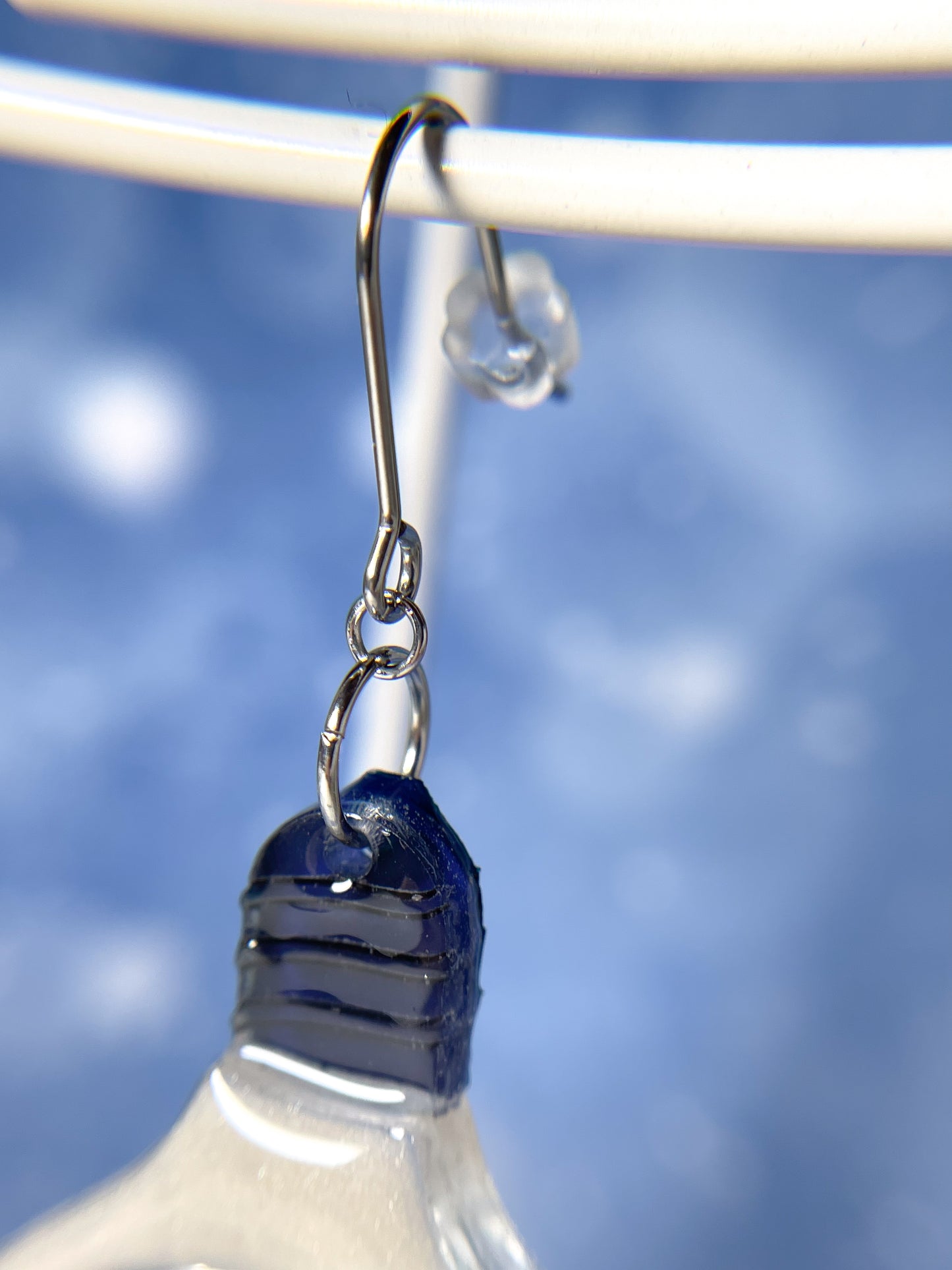 Snow Light Bulb Drop Earrings