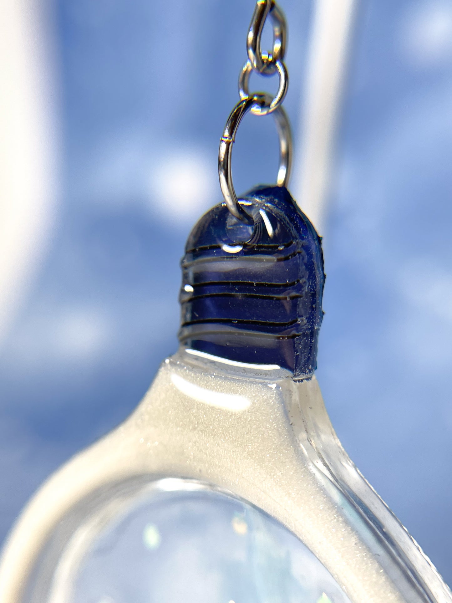 Snow Light Bulb Drop Earrings