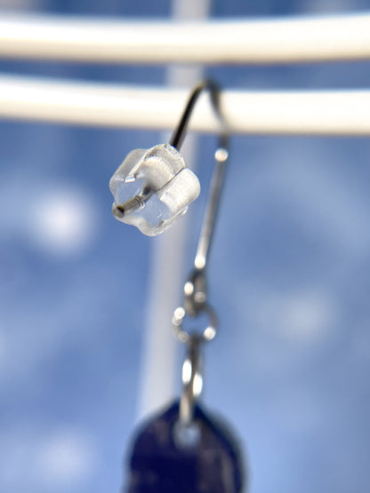 Snow Light Bulb Drop Earrings