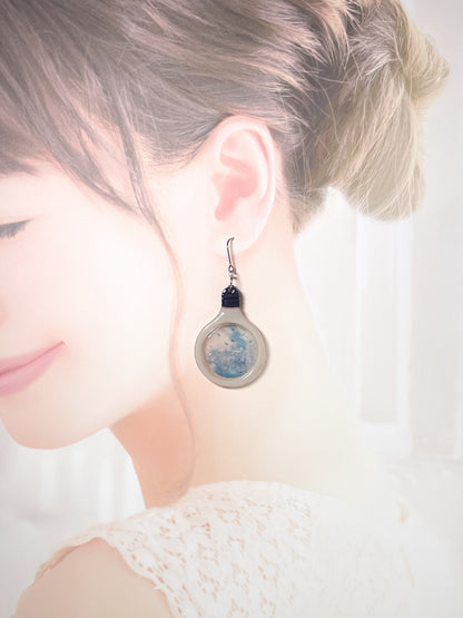 Snow Light Bulb Drop Earrings