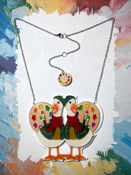 Artist Duck Necklace