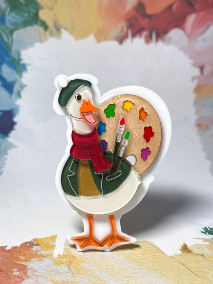 Artist Duck Brooch
