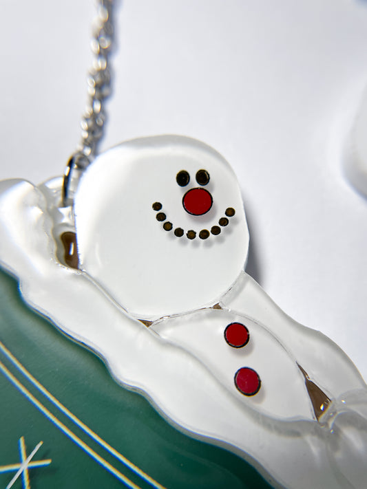 Marshmallow Snowman Hot Chocolate Necklace