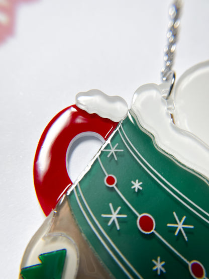 Marshmallow Snowman Hot Chocolate Necklace