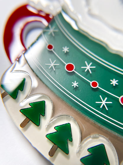 Marshmallow Snowman Hot Chocolate Necklace