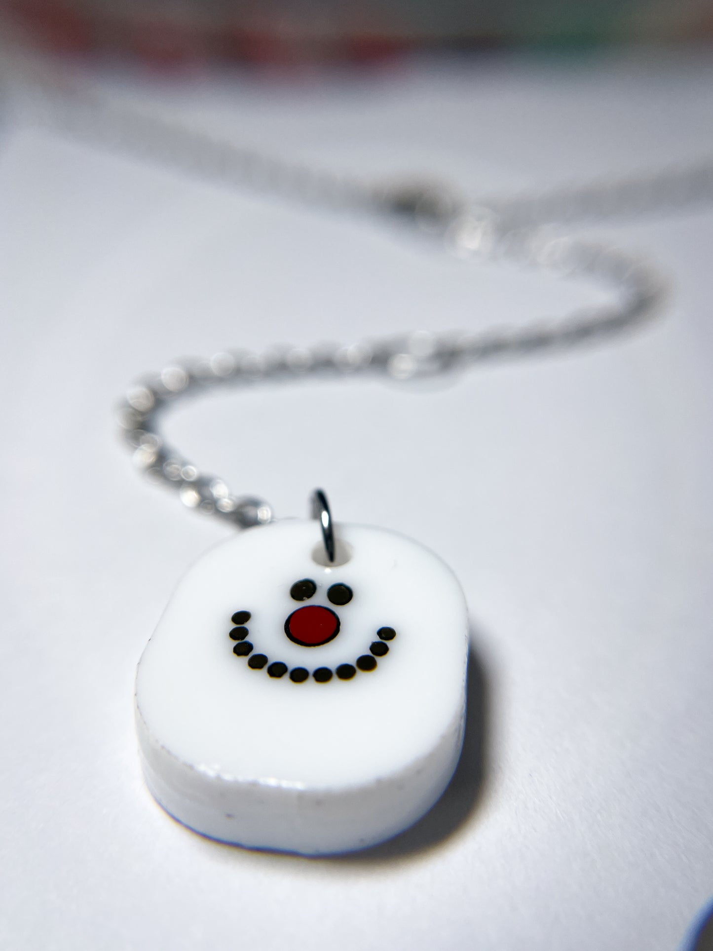 Marshmallow Snowman Hot Chocolate Necklace