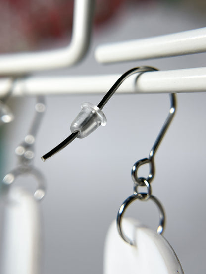 Marshmallow Snowman Hot Chocolate Drop Earrings