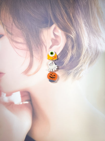 Halloween Cupcake Drop Earrings