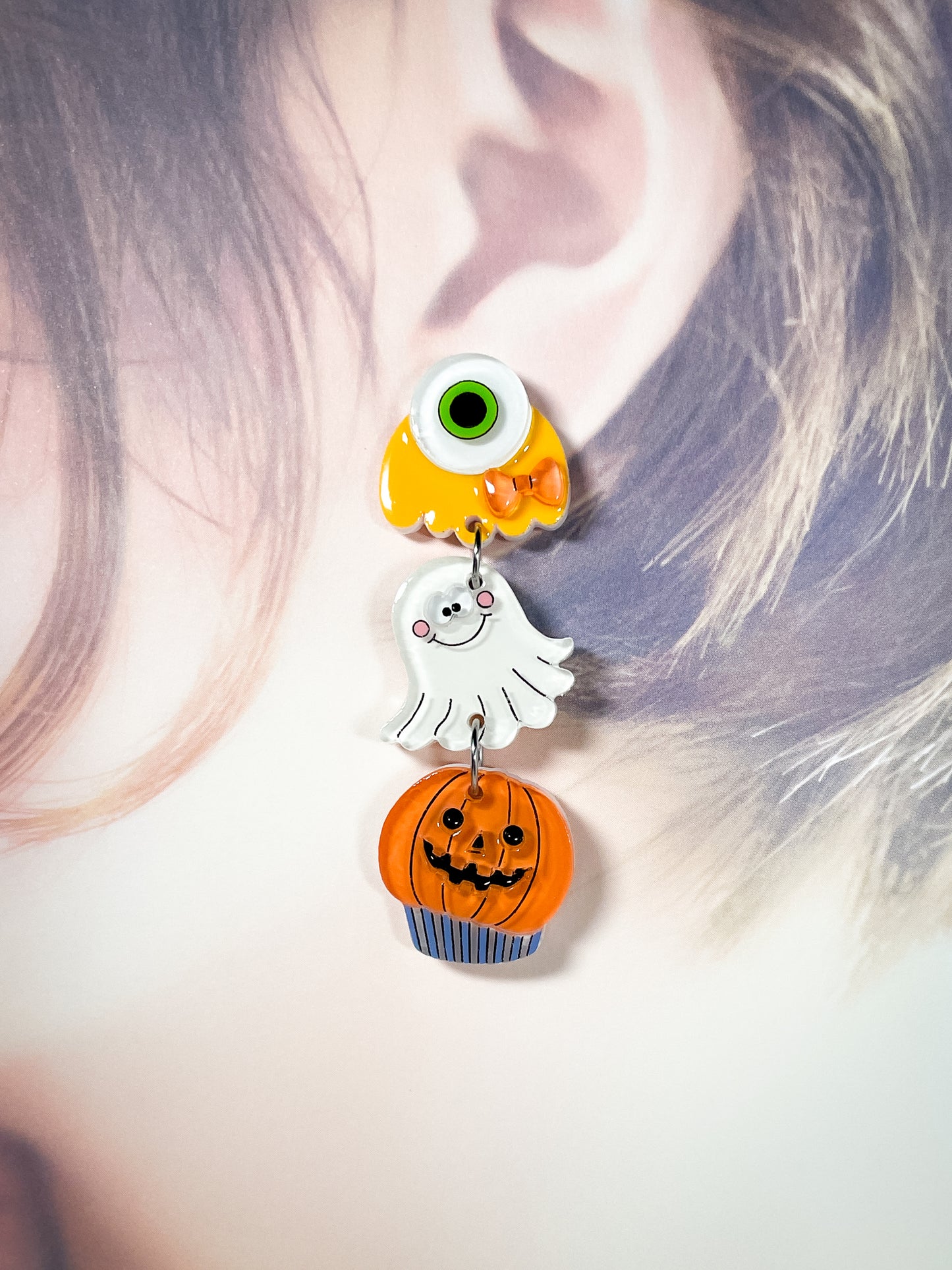 Halloween Cupcake Drop Earrings