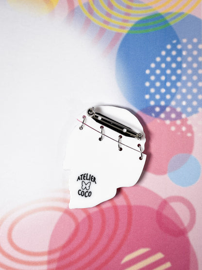 Brain Skull Brooch