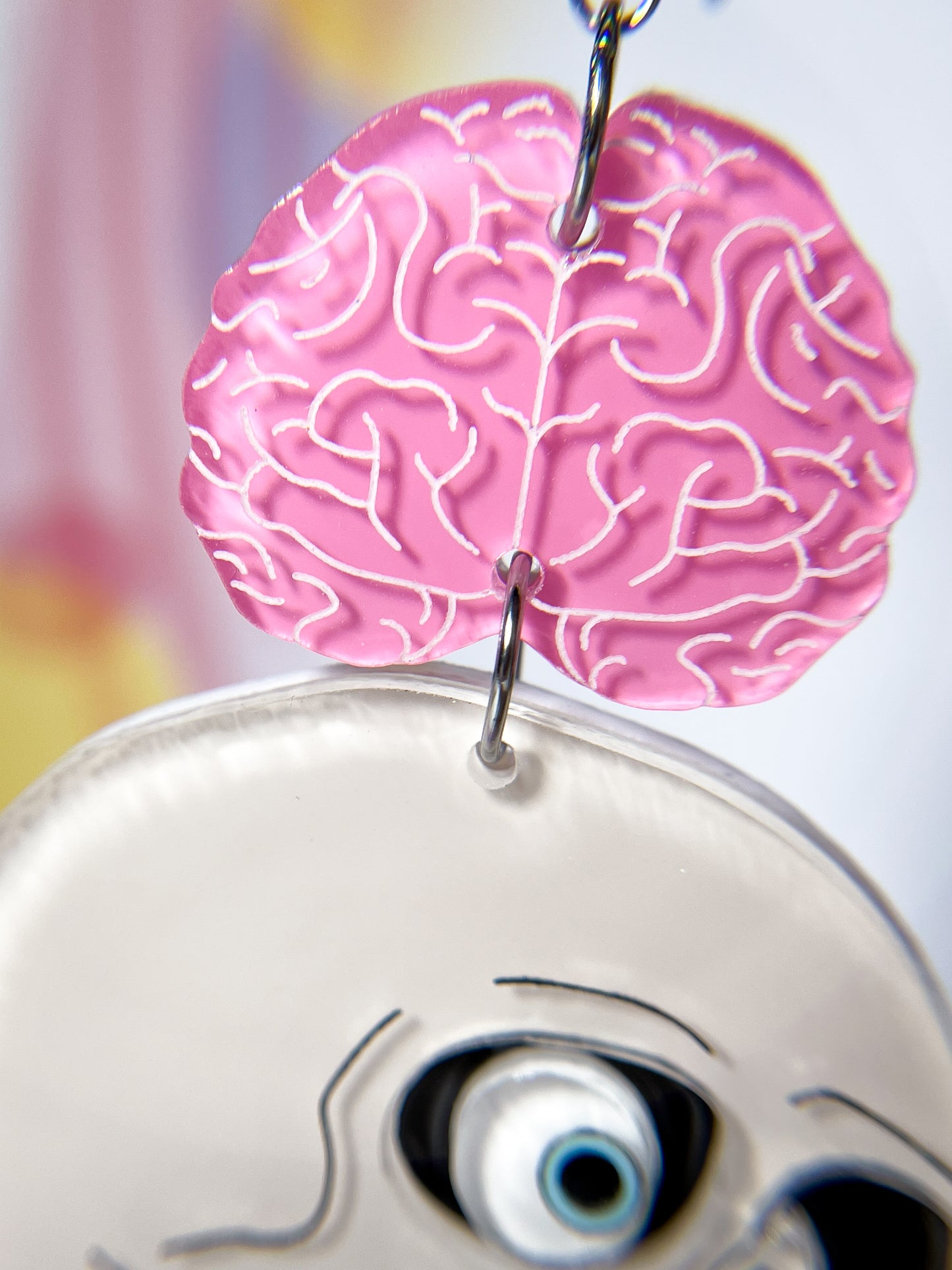 Brain Skull Drop Earrings