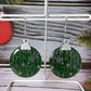 Decoration reindeer drop earrings (Dark green)