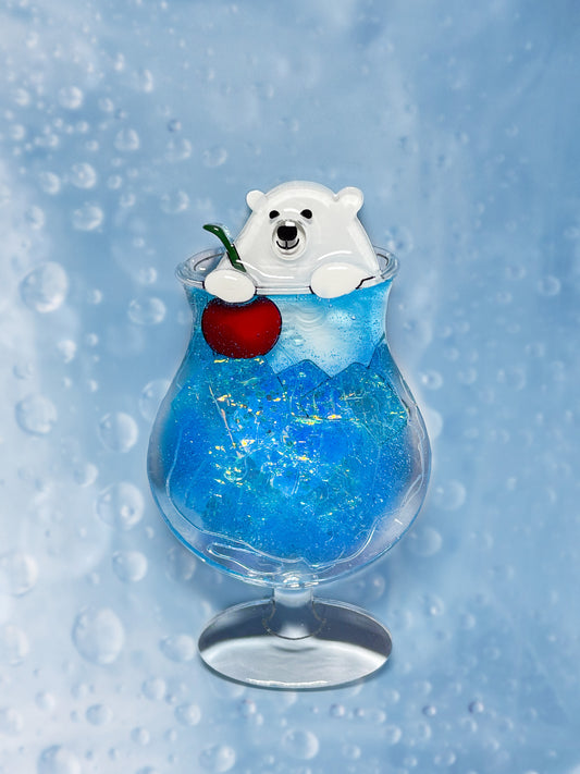 Ice cream float collection - Polar bear floated ramune soda brooch