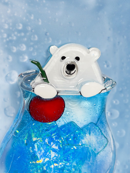 Ice cream float collection - Polar bear floated ramune soda brooch