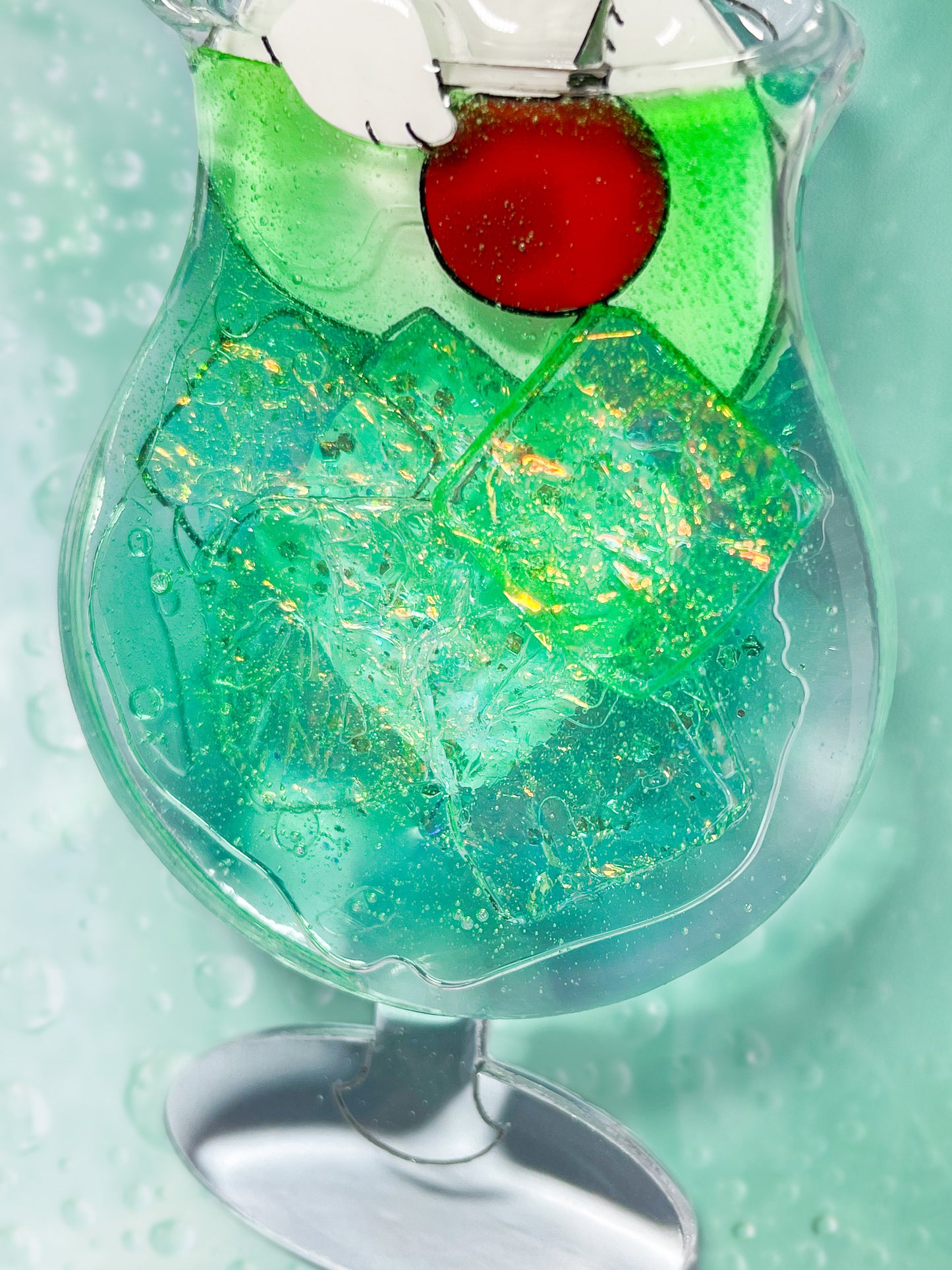 Ice cream float collection - Seal floated melon soda brooch