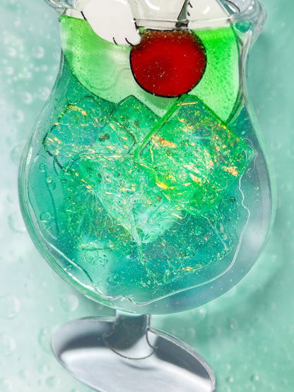 Ice cream float collection - Seal floated melon soda brooch