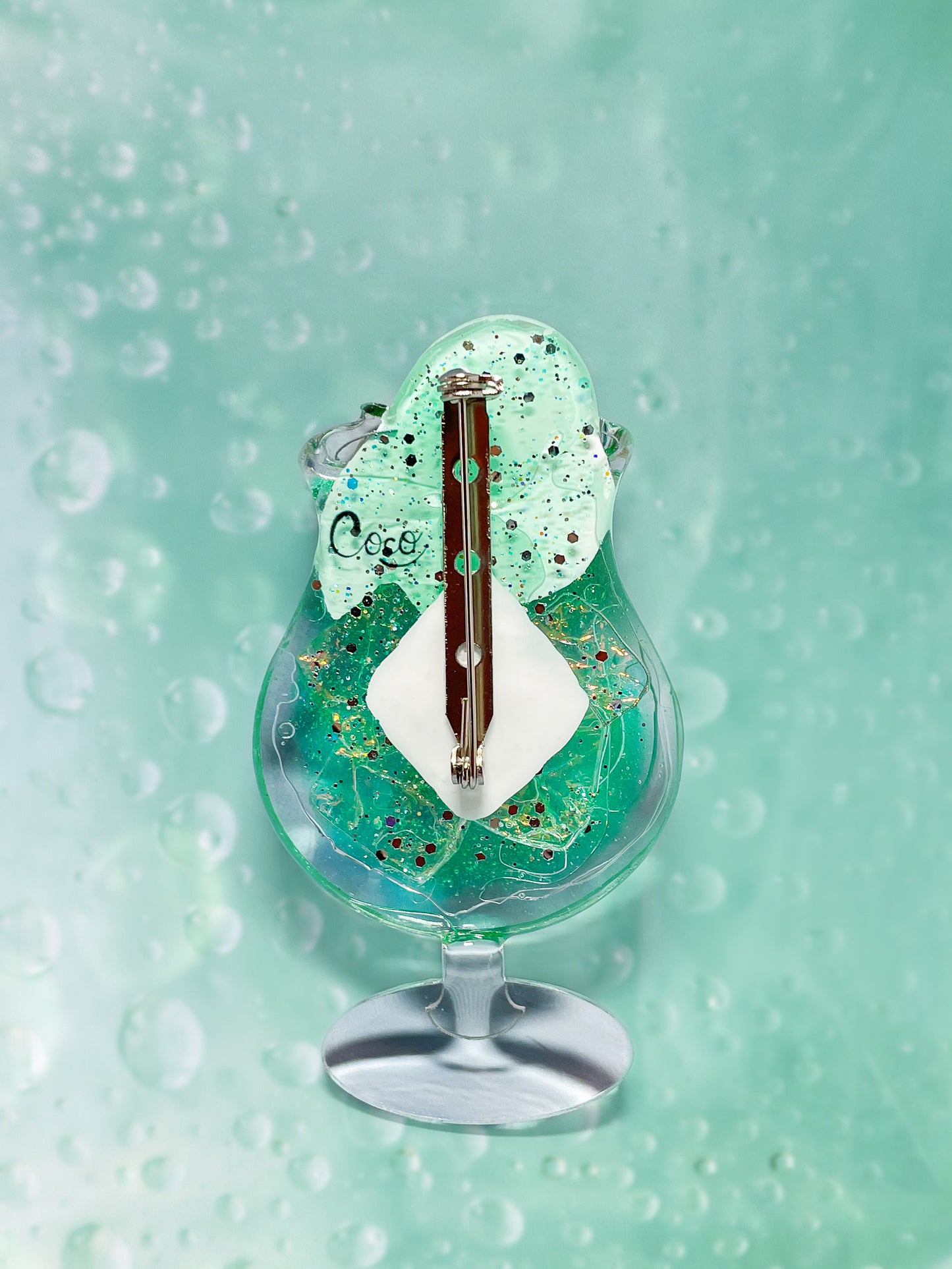 Ice cream float collection - Seal floated melon soda brooch