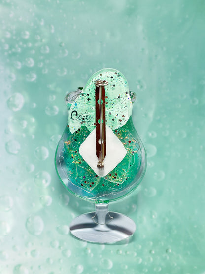Ice cream float collection - Seal floated melon soda brooch