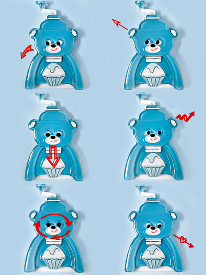 Bear Shaved Ice Machine Brooch (Hawaiian Blue)