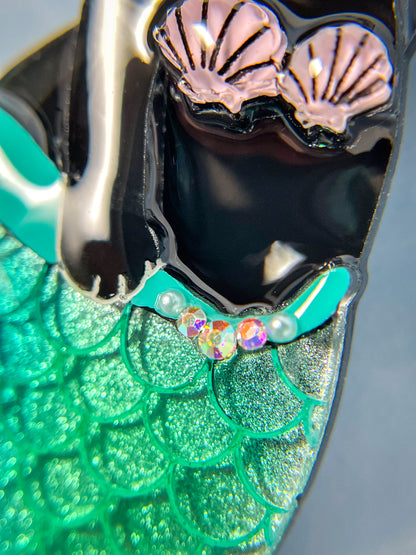 Meowmaid brooches (Green)