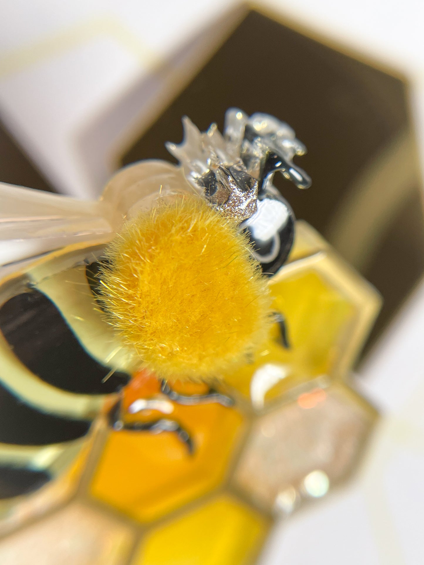 Queen honey bee brooch