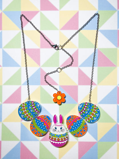 Vivid Easter Bunny Egg Necklace