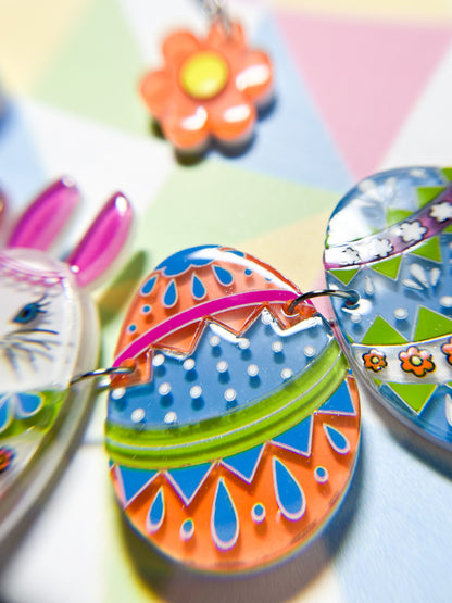 Vivid Easter Bunny Egg Necklace