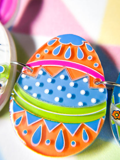 Vivid Easter Bunny Egg Brooch