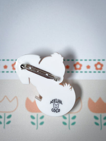 Cute Chick Coming out of a Easter Egg Brooch