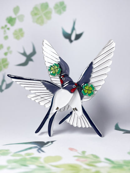 Lucky Swallow Brooch