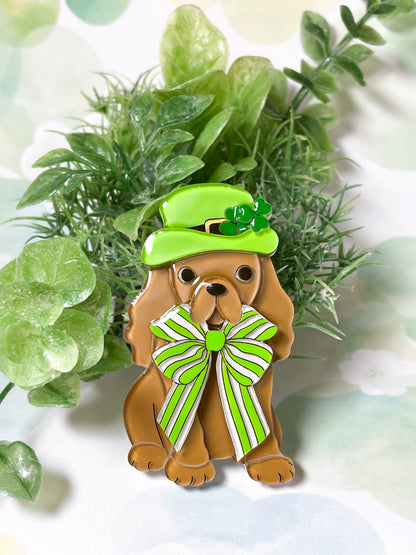 St. Patrick Day Cavalier Brooch (Ruby)