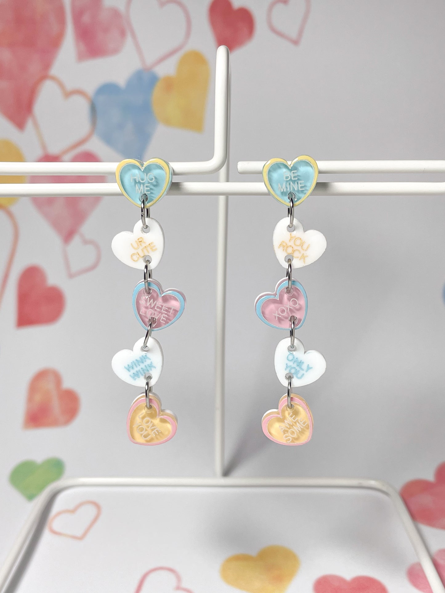 Candy Heart Drop Earrings