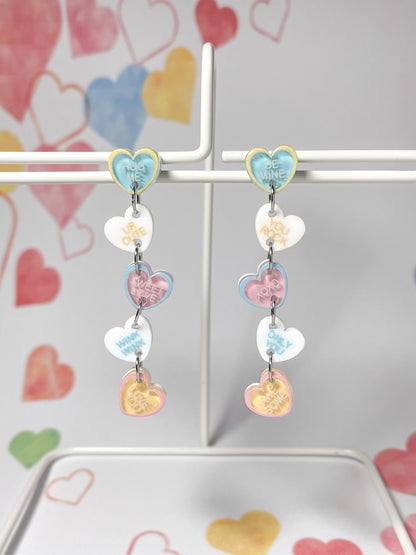 Candy Heart Drop Earrings