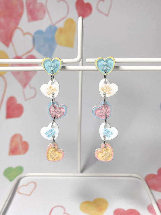 Candy Heart Drop Earrings