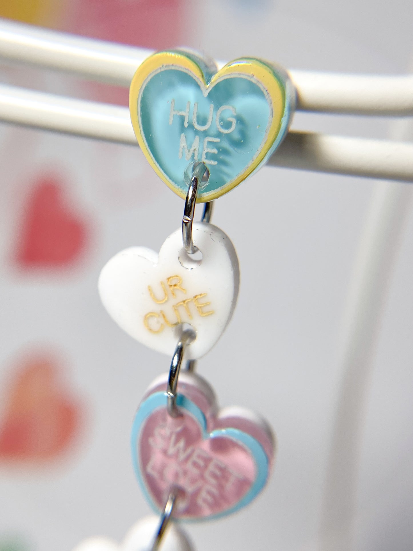 Candy Heart Drop Earrings