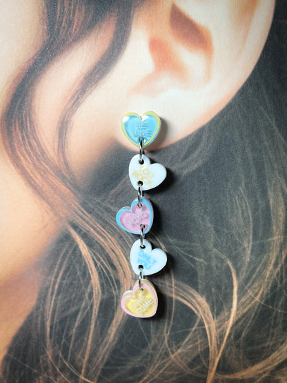 Candy Heart Drop Earrings