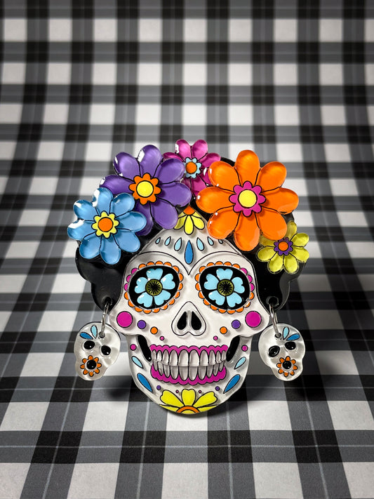 Sugar Skull Brooch